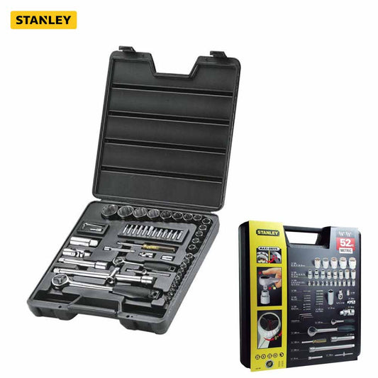 STANLEY 52-Piece Ratchet & Socket Set (1/2" + 1/4")
