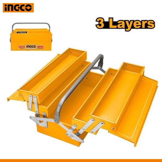INGCO 3 Tier Metal Tool Box HTB03 for Workshop & Garage Use