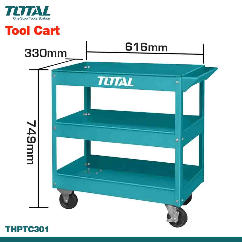 TOTAL Portable Metal Tool Cart