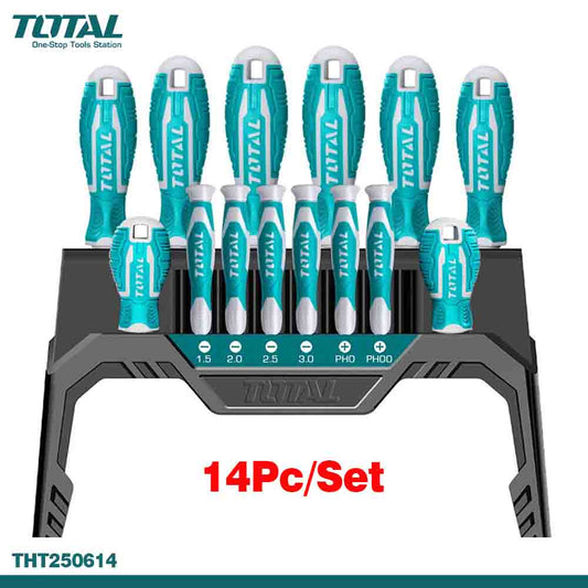 TOTAL Heavy-Duty 14PCS Screwdrivers & Precision Set