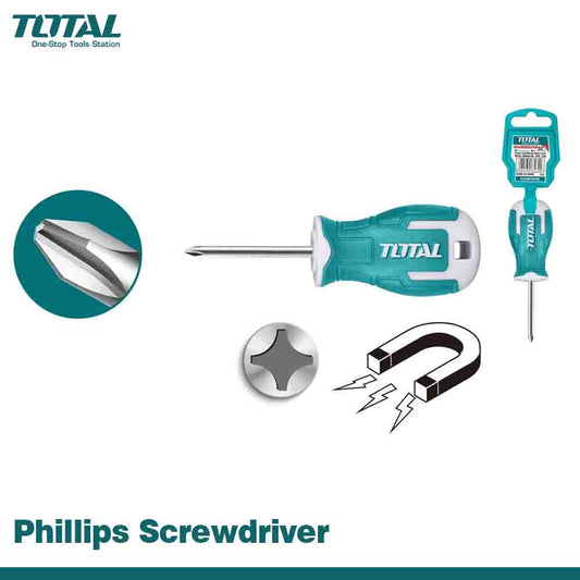 TOTAL Magnetic Short Phillips Screwdriver