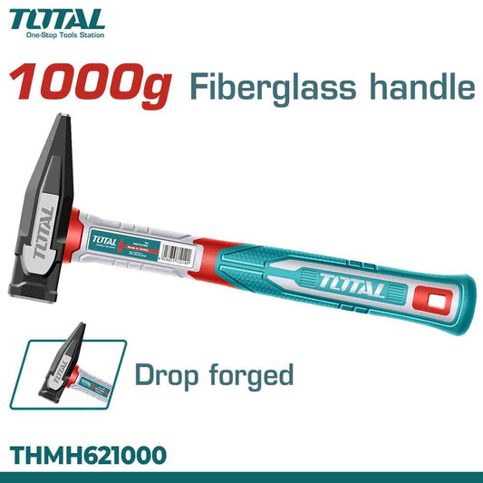 TOTAL Professional Machinist Hammer 1000g Carbon Steel