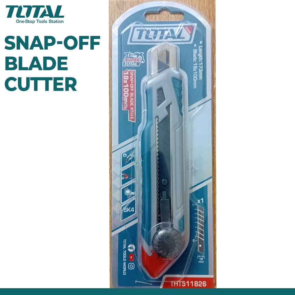 TOTAL 18mm Heavy Duty Blade Cutter for Packaging & DIY