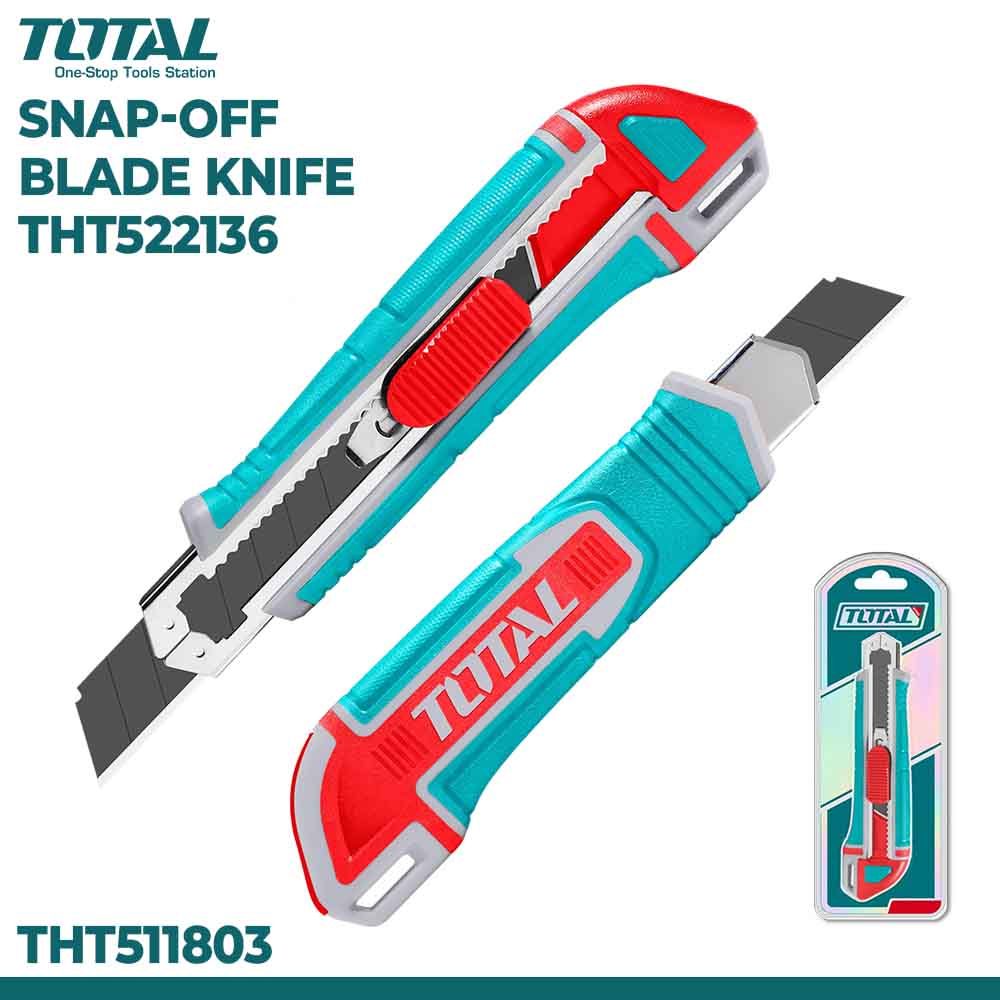 Total 18mm Snap-Off Blade Knife Cutter THT522136 / THT511836 / THT511803 with SK4 Blades