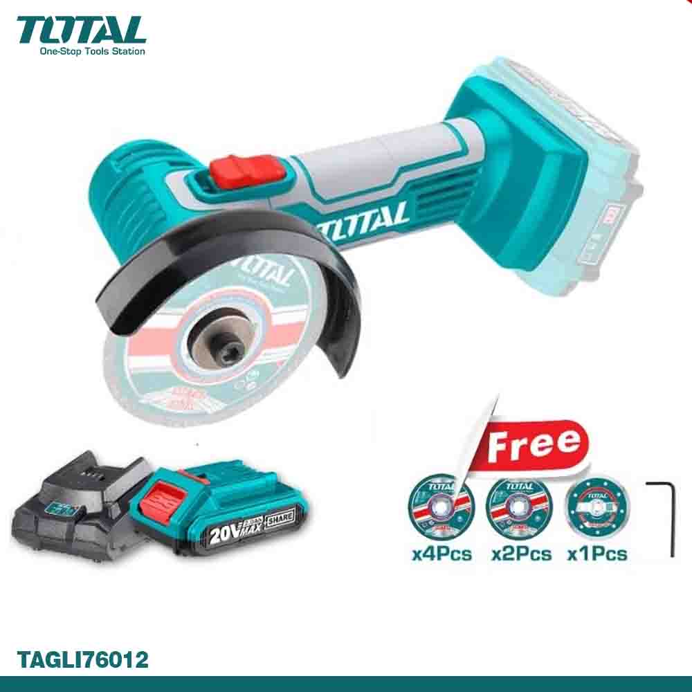 TOTAL 20V Cordless Mini Cut-Off Tool TAGLI76012 76mm