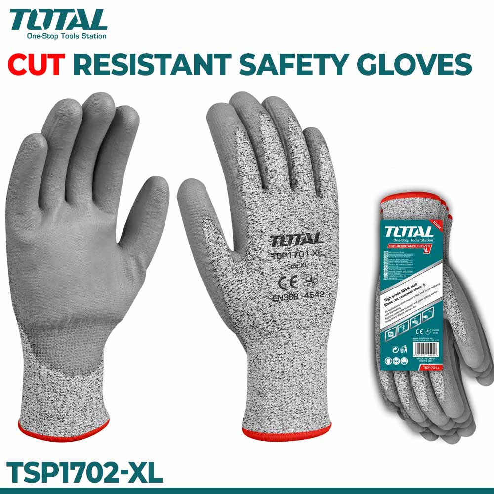Cut Resistant Gloves TSP1702-XL | EN388 4X43C HPPE Work Safety Gloves