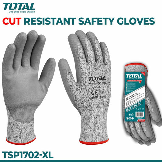 Cut Resistant Gloves TSP1702-XL | EN388 4X43C HPPE Work Safety Gloves