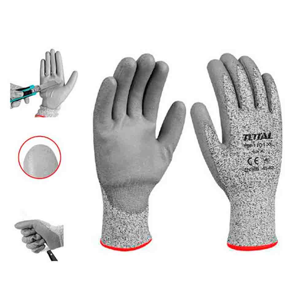 Cut Resistant Safety Gloves XL Level 5 HPPE PU Coated Price in Pakistan