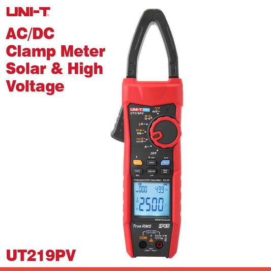 UNI-T UT219PV AC/DC Clamp Meter – 9999 Counts True RMS for Solar & High Voltage