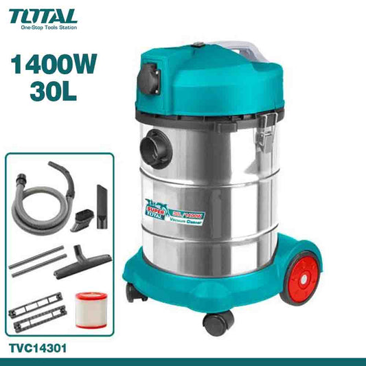 TOTAL TVC14301 30L Wet & Dry Vacuum Cleaner 1400W