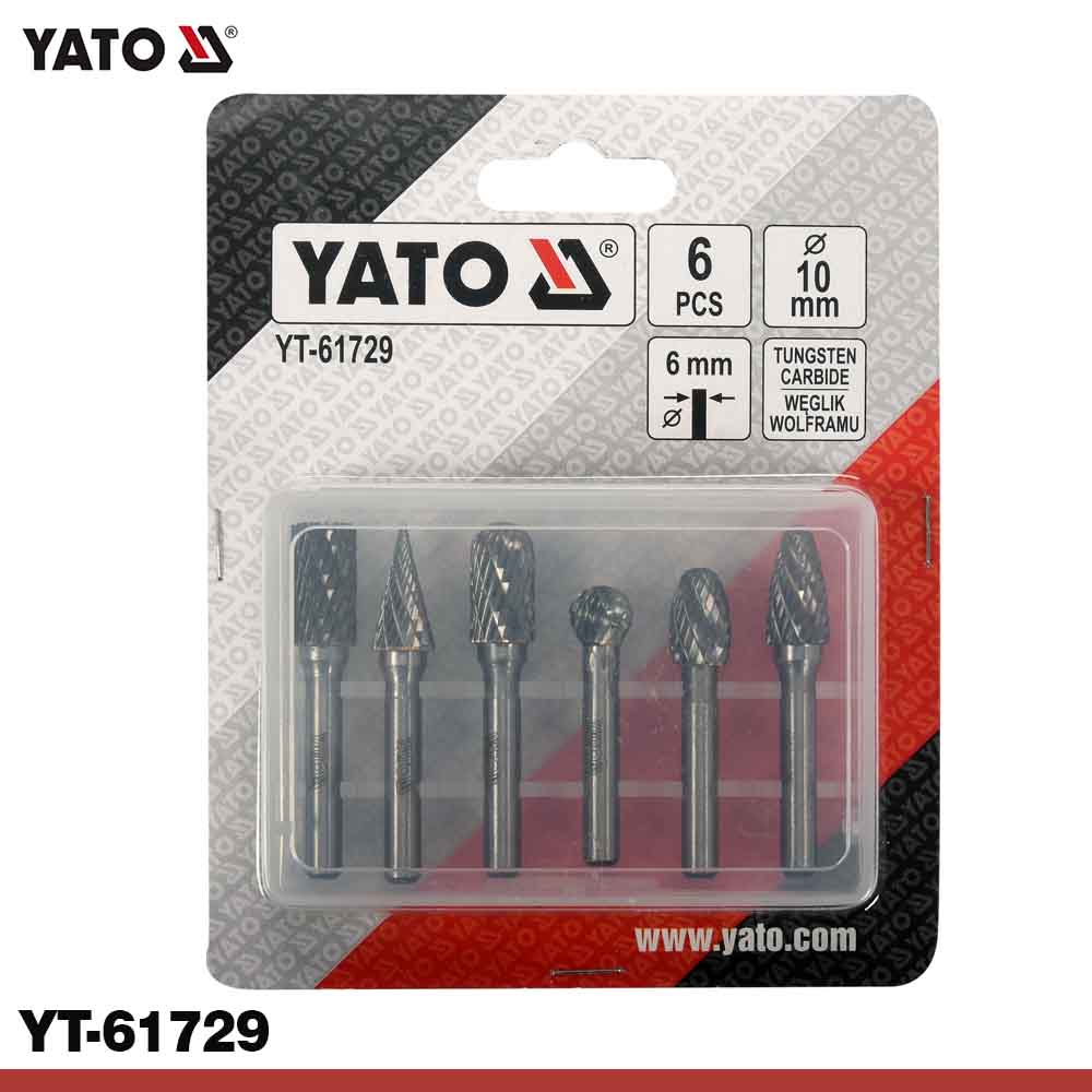 Tungsten Carbide Burr Set 6PCS 6mm Shank | YT-61729 Pakistan